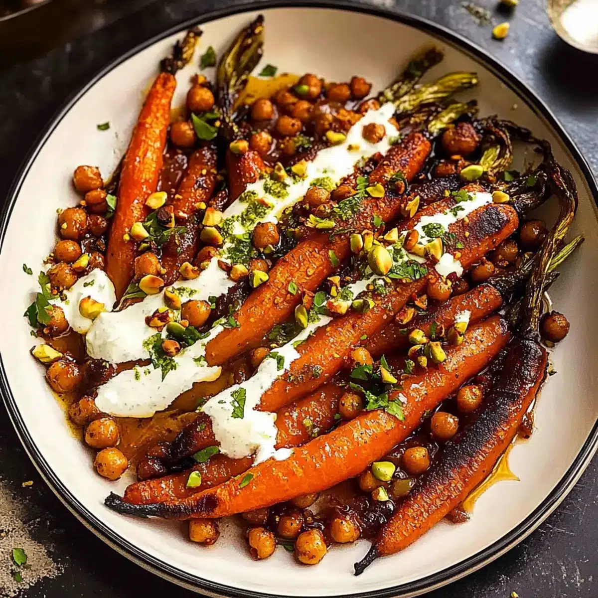 Spicy maple roast carrots