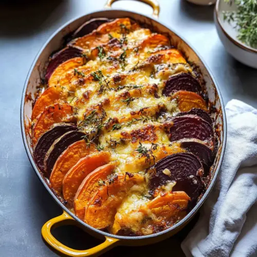 Cheesy Root Vegetable Gratin