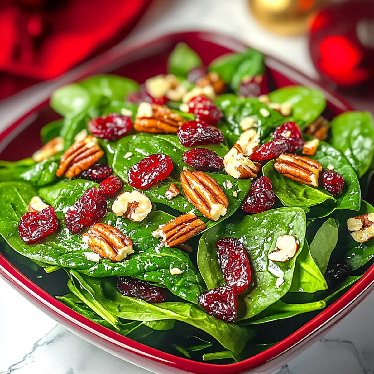 Christmas Cranberry Spinach Salad