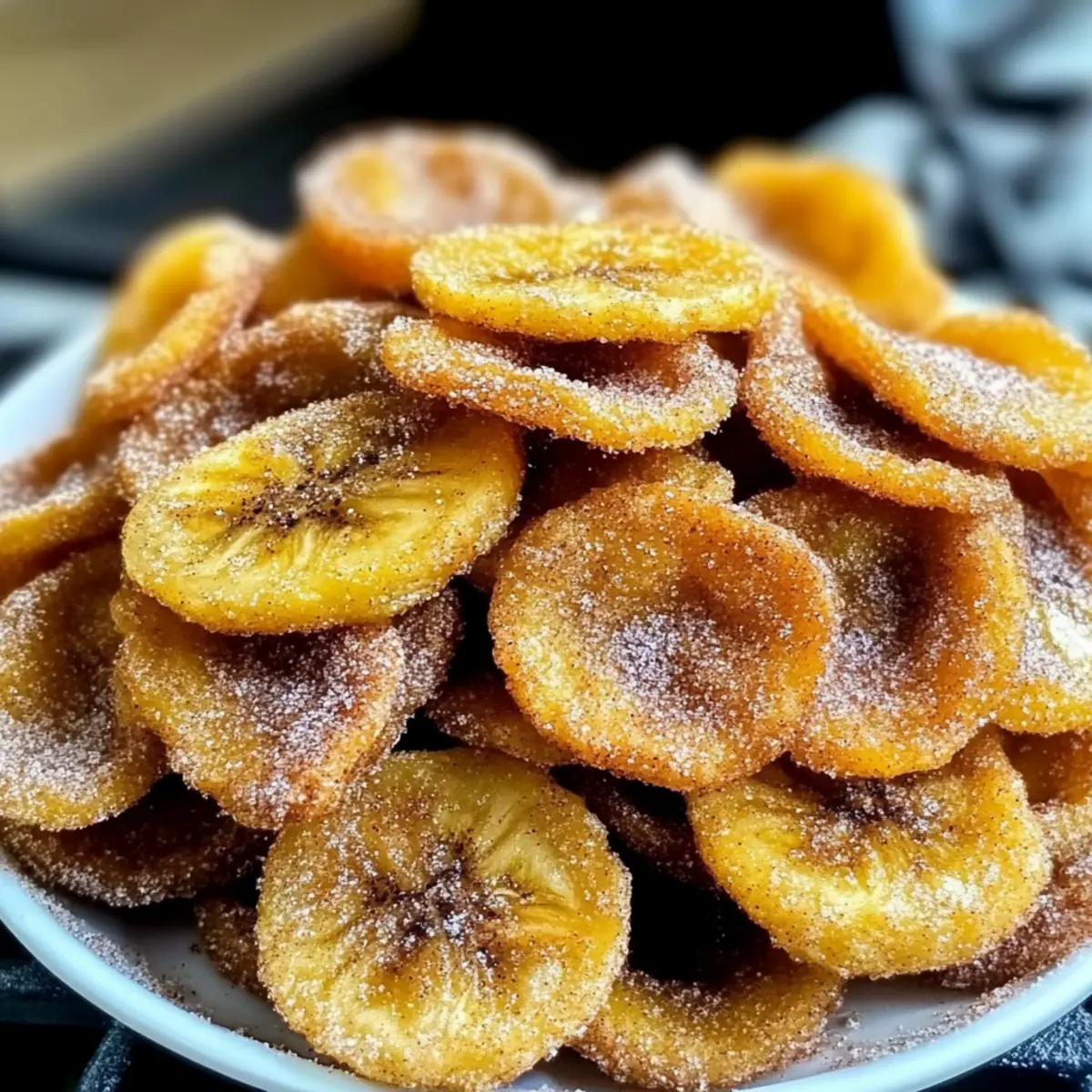 Cinnamon-Sugar Air Fryer Banana Chips