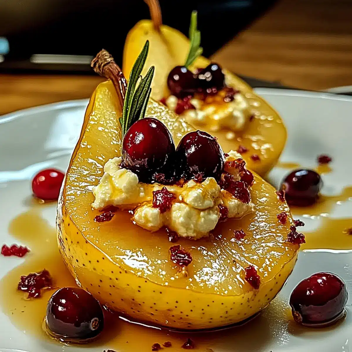 Baked Pears with Goat Cheese