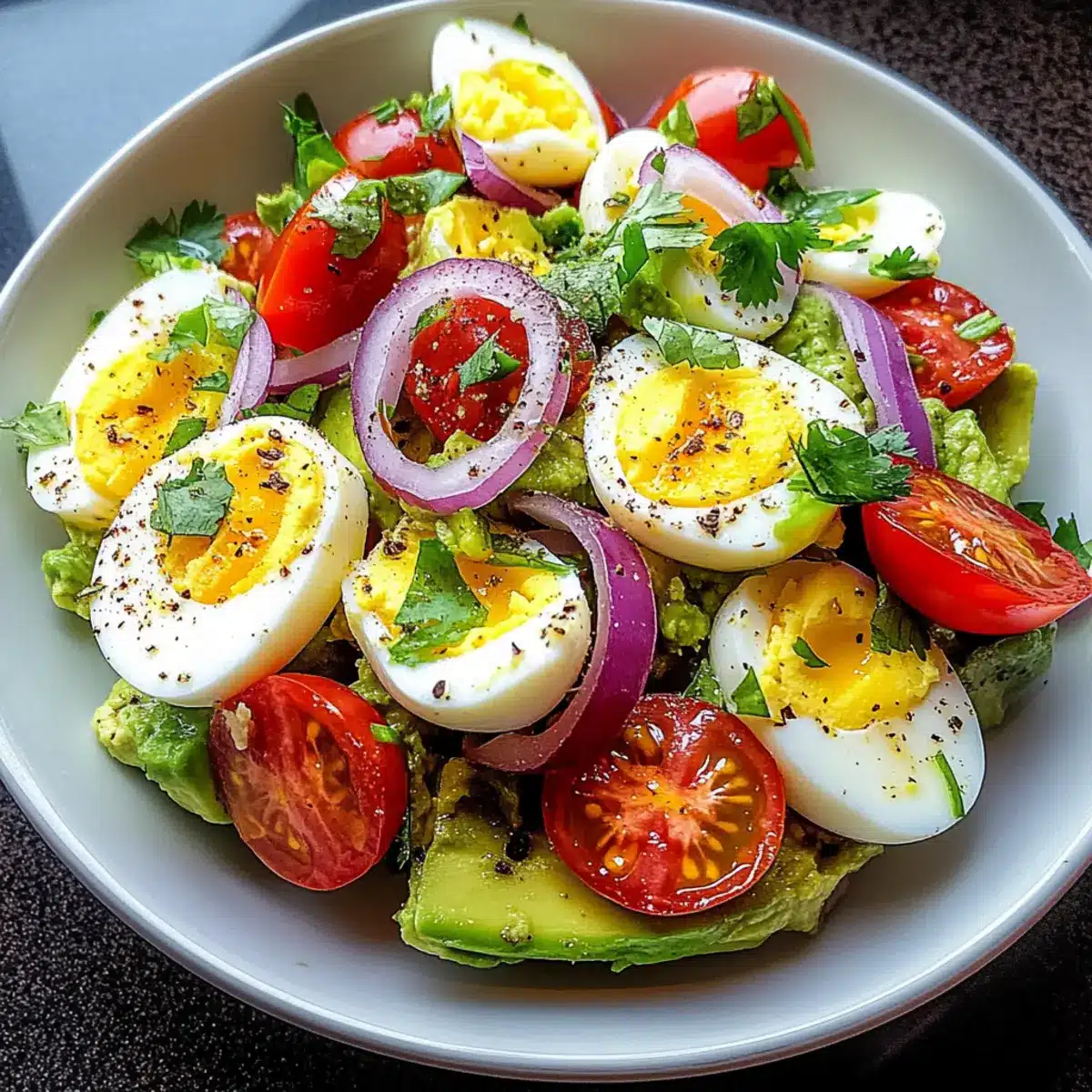 Workout Egg Avocado Salad