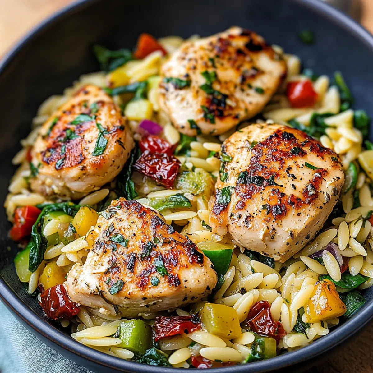 Mediterranean Chicken Orzo