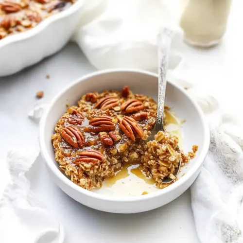 Pecan Pie Baked Oatmeal