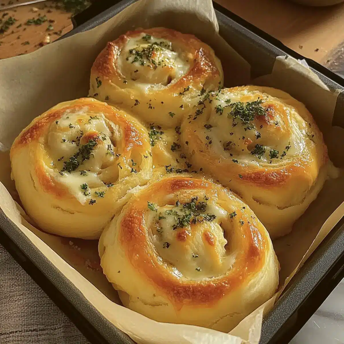 Buttery cheese Garlic Rolls