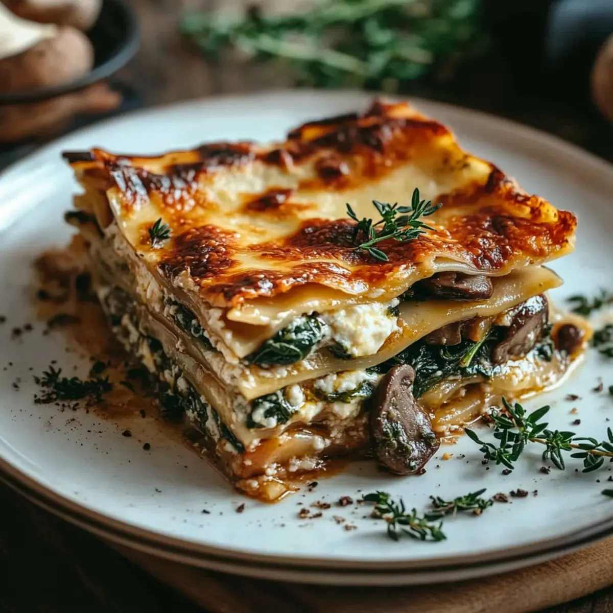 Mushroom And Spinach Lasagna Recipe