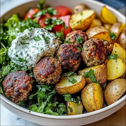 Greek Meatball Bowl Recipe