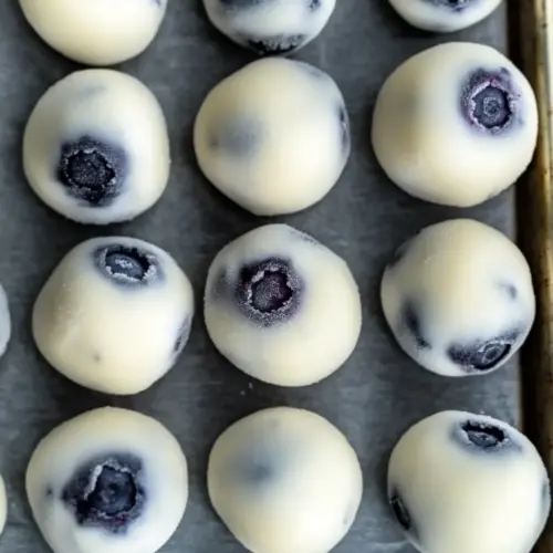 Quick Frozen Greek Yogurt Blueberry Bites