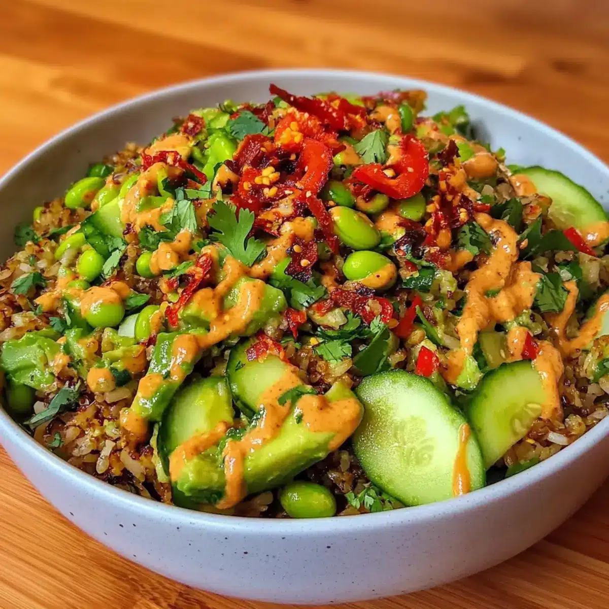 Crispy Rice Salad with Peanut-Chili Dressing