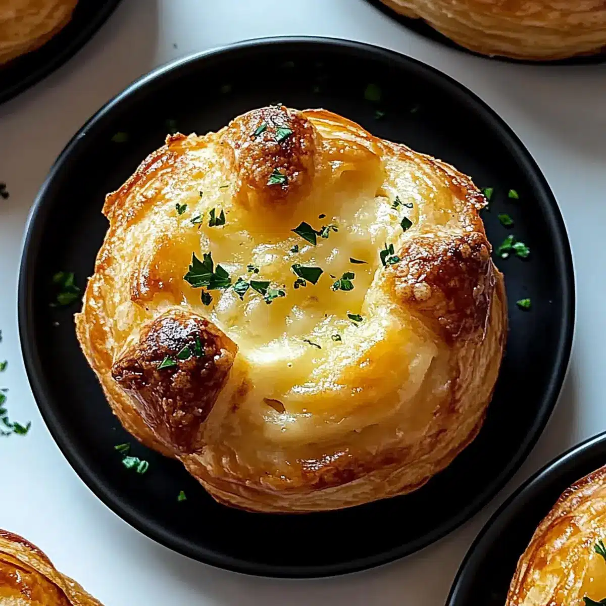 Cheesy Garlic Cruffin