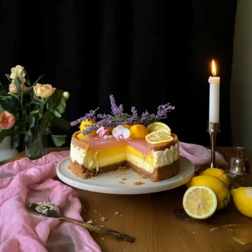 Lemon Lavender Cheesecake