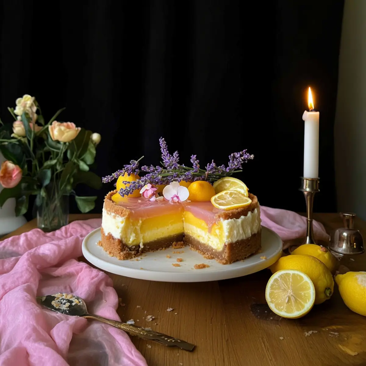 Lemon Lavender Cheesecake