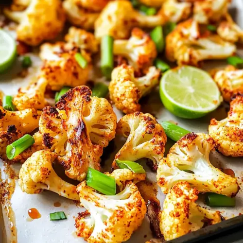 Chili Lime Roasted Cauliflower