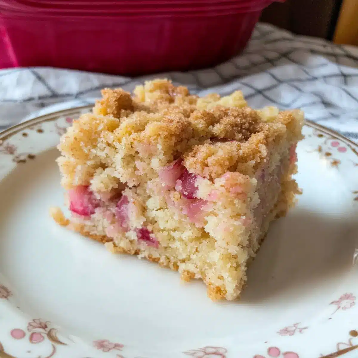 Sour Cream Rhubarb Cake