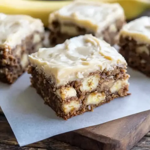 Banana Bread Brownies with Brown Butter Frosting