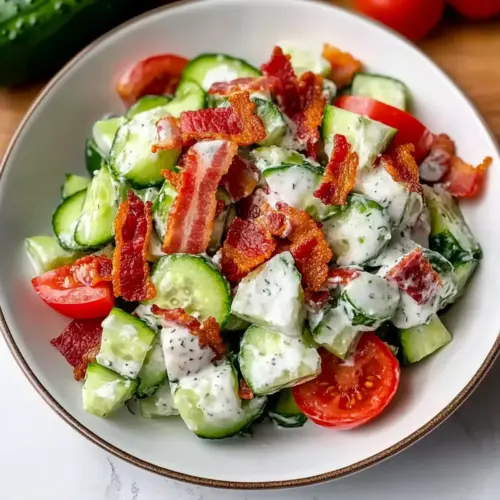 Crunchy Cucumber Salad with Bacon