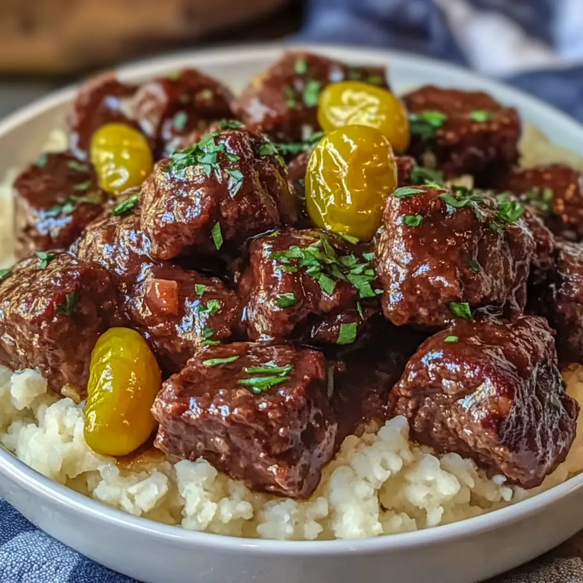Savory Slow Cooker Mississippi Steak Bites