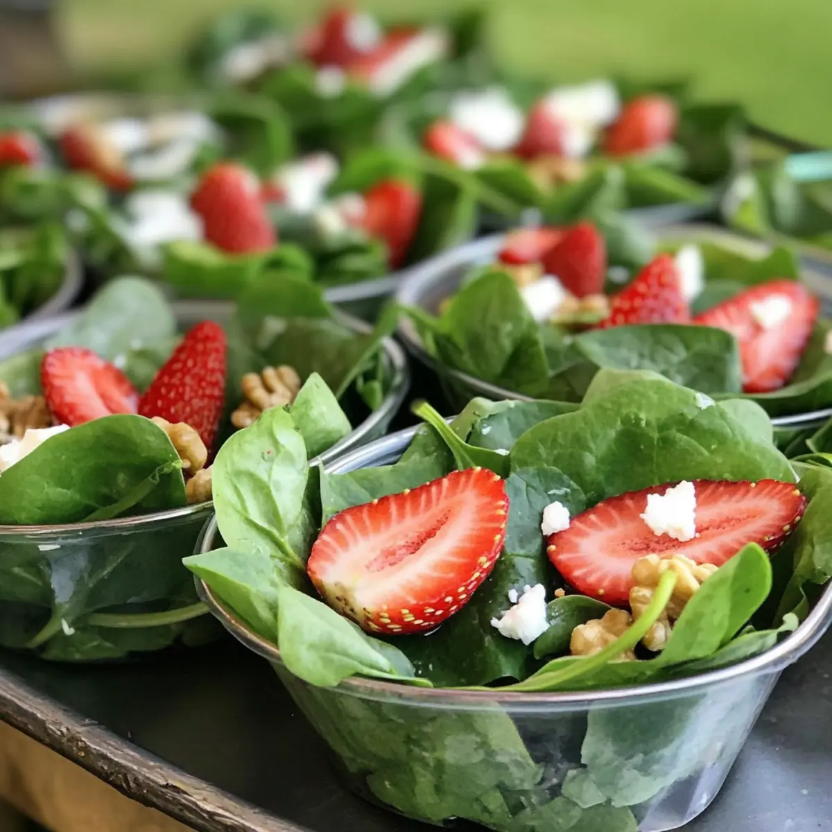 Strawberry Spinach Salad Cups