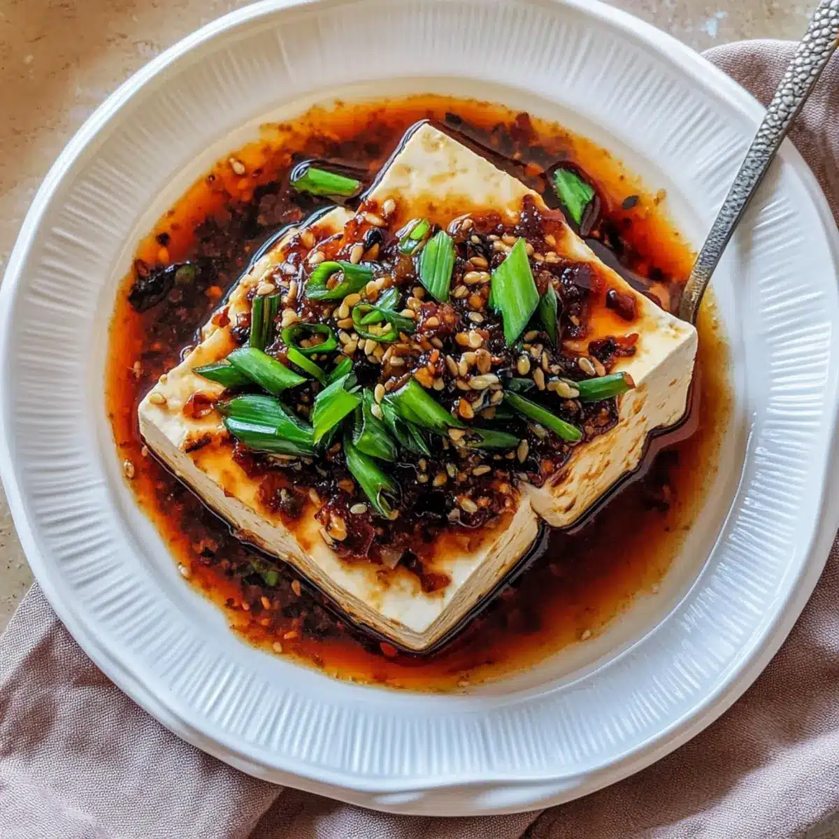 Chili Garlic Silken Tofu
