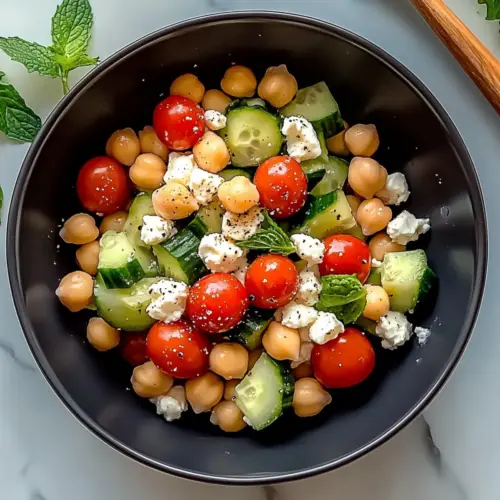 Cottage Cheese and Chickpeas Salad