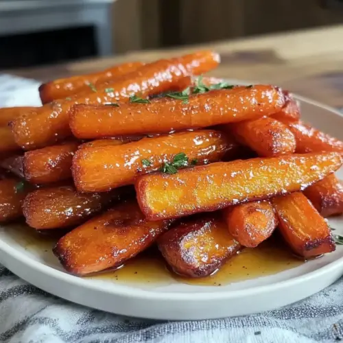 Crispy Air Fryer Roasted Carrots with Honey Glaze