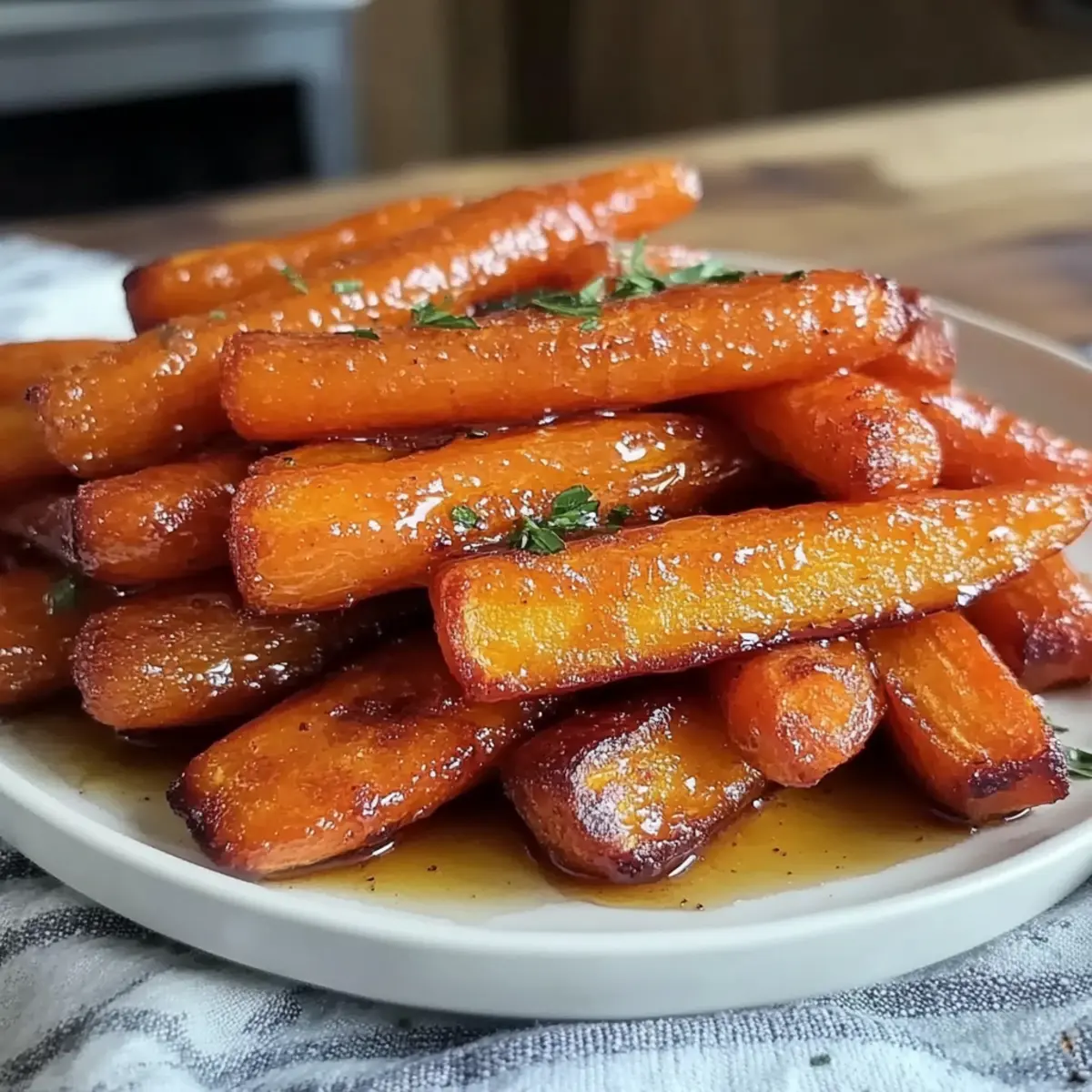 Crispy Air Fryer Roasted Carrots with Honey Glaze