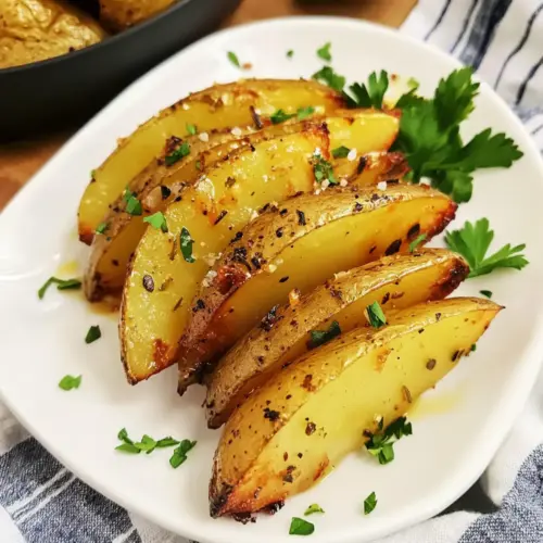 Garlic Butter Potato Wedges