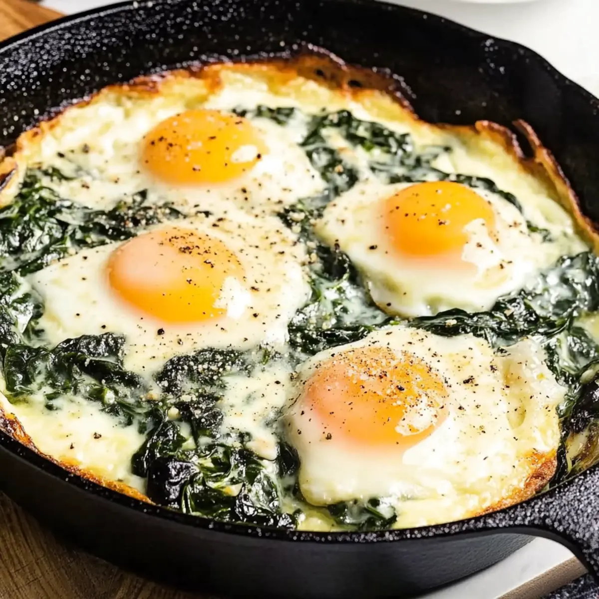 Baked Eggs Florentine
