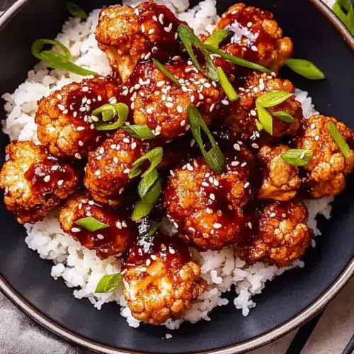 Air-Fried Korean Cauliflower with Sticky Gochujang Sauce