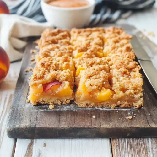 Peaches and Cream Crumble Bars