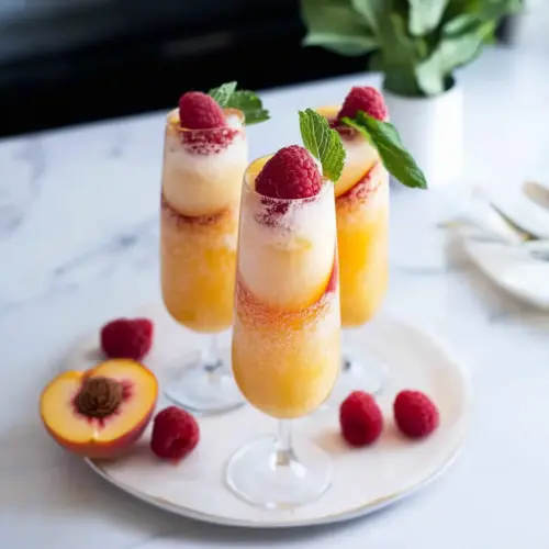 Peach Bellini Mocktail