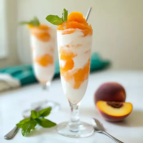 Coconut Peach Lemonade Slushies