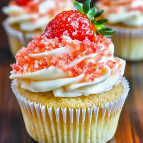 Strawberry Crunch Cupcakes