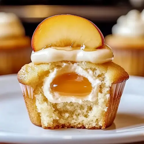 Honey Peach Cream Cheese Cupcakes