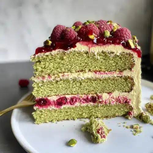 Pistachio Raspberry Cake